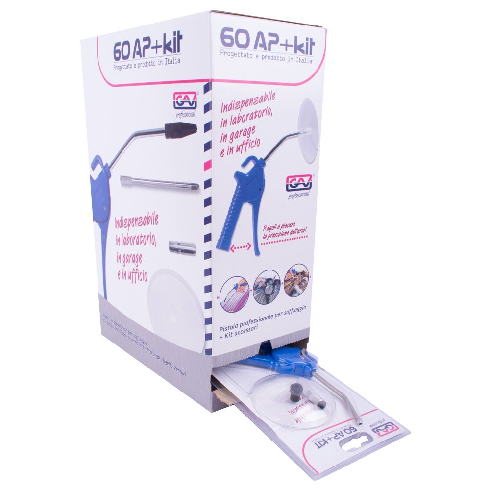 Air Blow Gun With Long Nozzle + Acc Kit For 60Ap X15