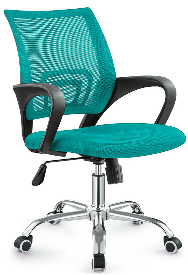 TOCC Zippy Netting Back Typist Office Chair with Chrome Base - Turquoise