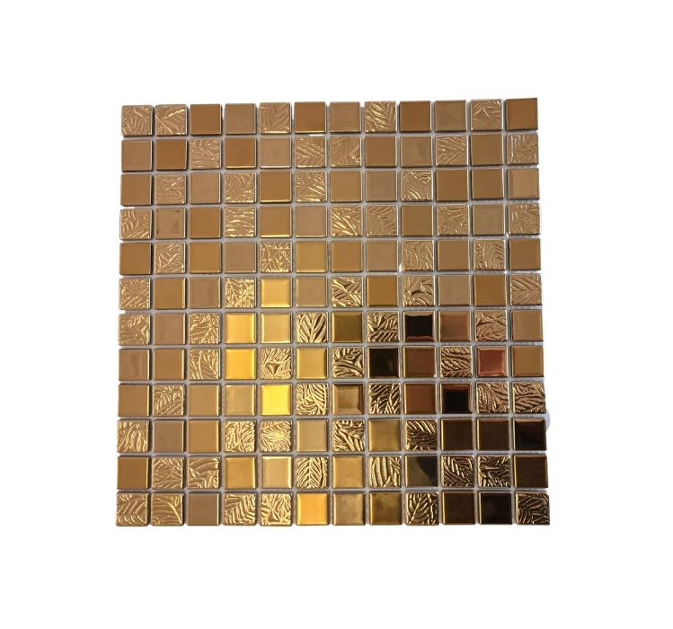 Mosaic Glass - Kings Gold 23mm- 300x300 (per sheet)