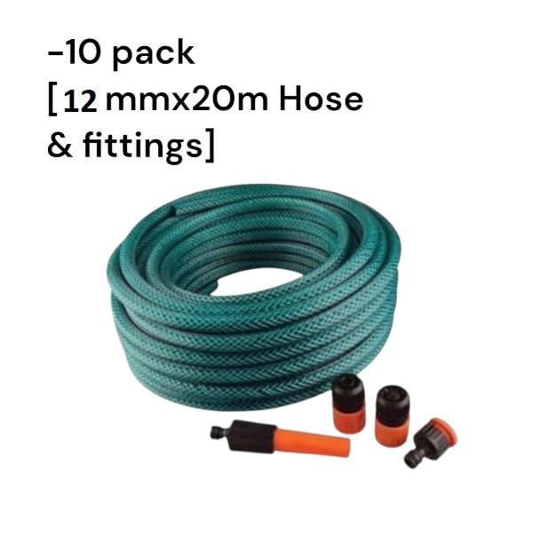 HOSE PIPE & FITTINGS 12MMX20M X10 PACK