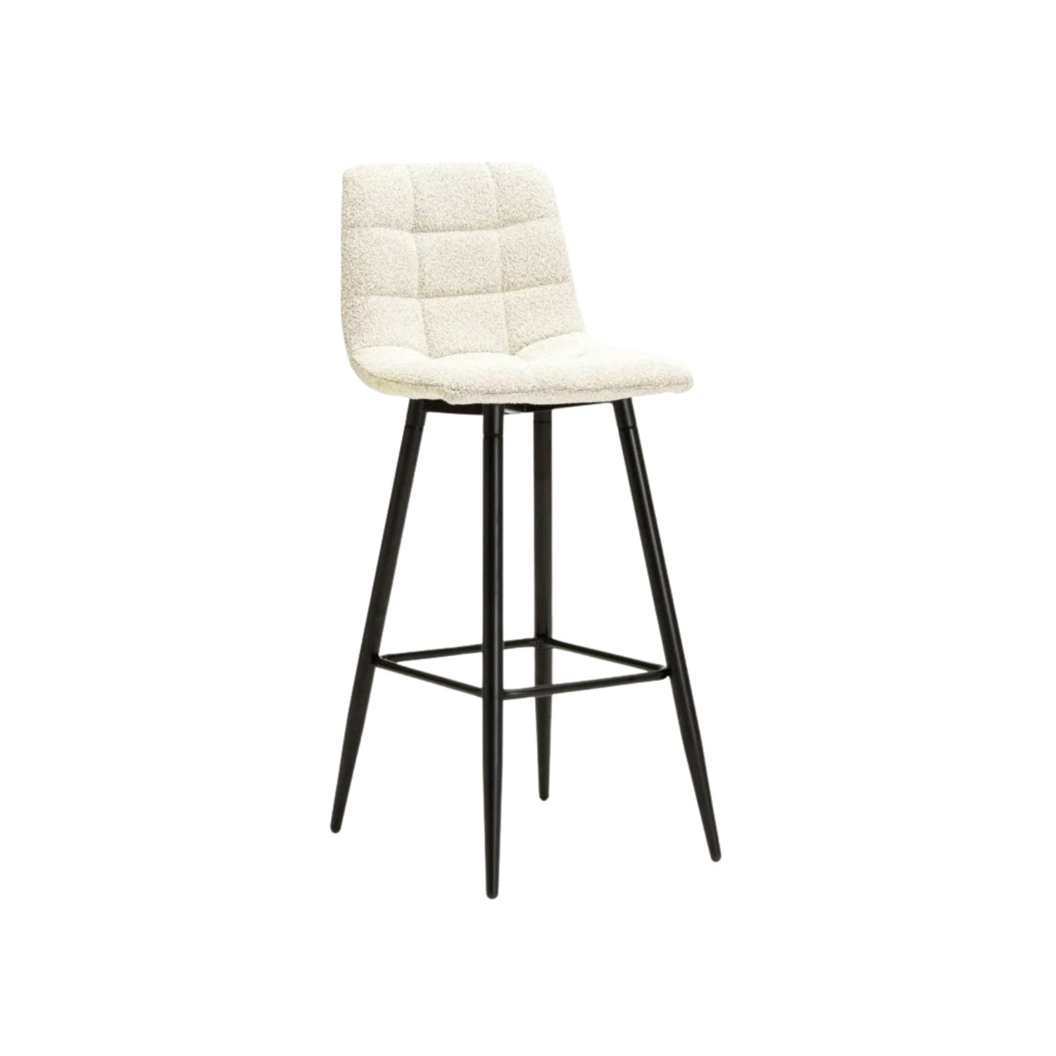 Fabric Upholstered Cream Barstool