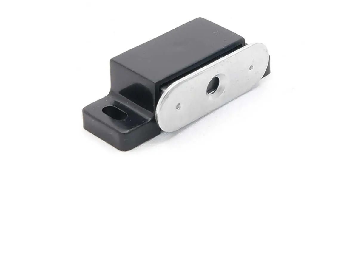 Magnetic Catch, Black, Plastic, 2 Pieces (4 pack) BY WOODLY