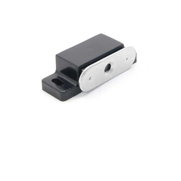 Magnetic Catch, Black, Plastic, 2 Pieces (4 pack) BY WOODLY