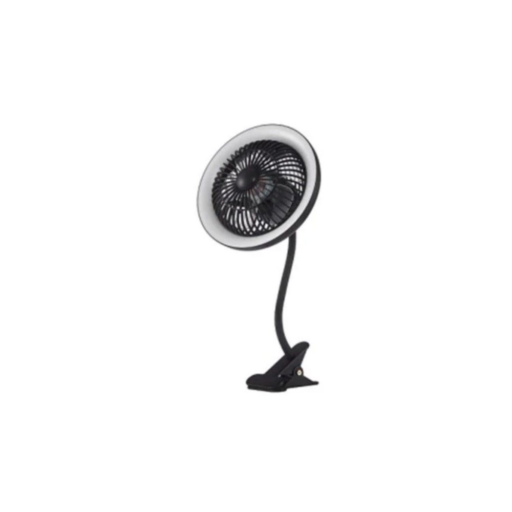 SYNERJI LED RECHARGEABLE CLIP FAN 6W BLK