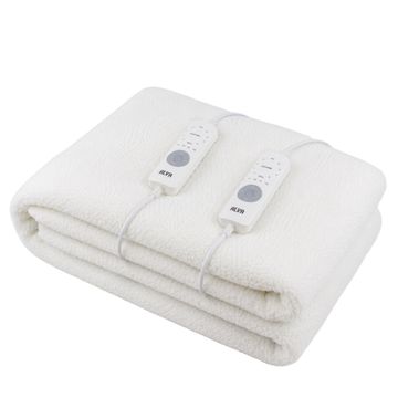 ALVA King Sherpa Fleece Fitted Electric Blanket W/ Elastic 183x188 Dual 8 Heat Setting Controller with Timer 12 Month Warranty