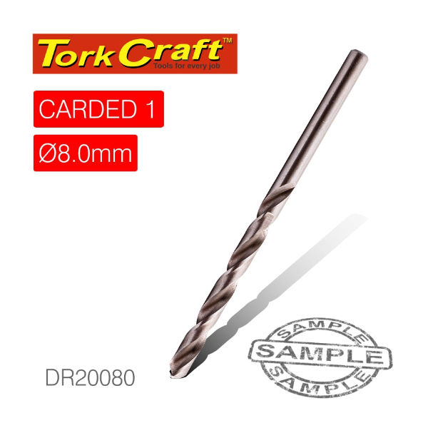 Tork Craft Drill Hss 8.0Mm 135Deg 1 Card Industrial Bit LEROY