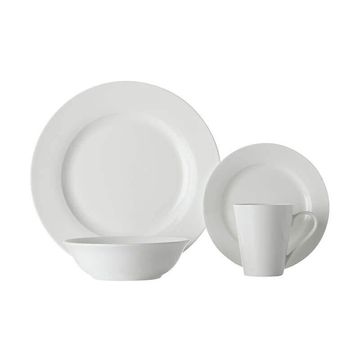 Maxwell & Williams White Basics Cosmopolitan Rim Dinner Set 16pc