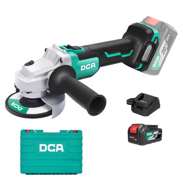 DCA 20V Brushless Angle Grinder Kit With 4.0Ah*2 & Charger ADSM03-115EM