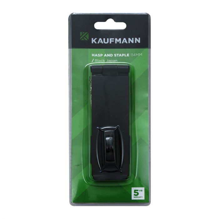 Kaufmann - Hasp & Staple Japan 114mm Black - 20 Pack