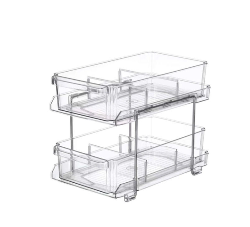 2-Tier Clear Organisational Drawers