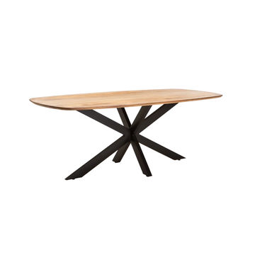 Vividitto - Sissa Danish Oval Solid Wood Dining Table - Magnolia - 200 x 100 cm (6-8 Seater)