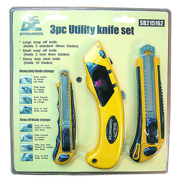 3Pc Utility Knife Set