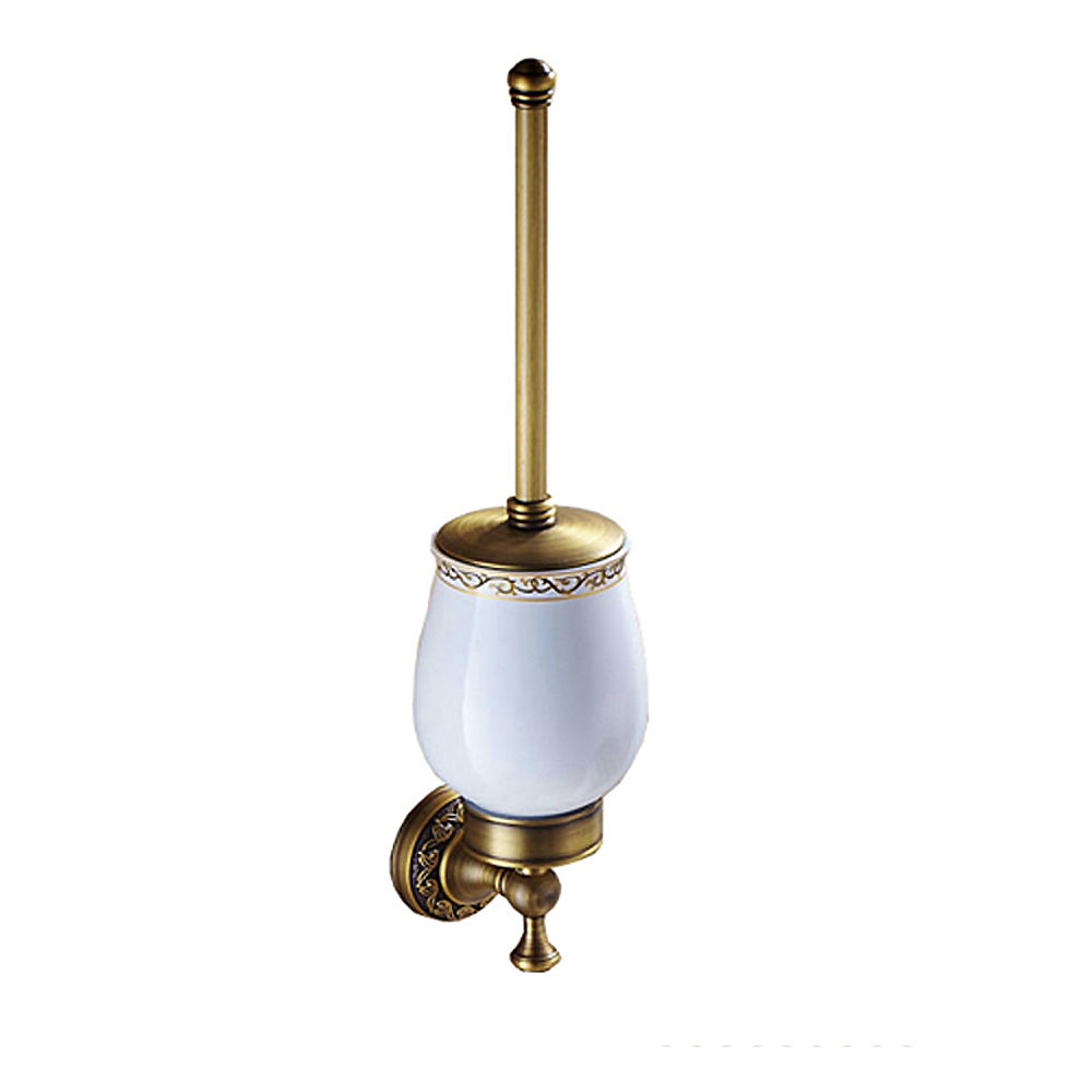 Trendy Taps Premium Quality Brass Floral Toilet Brush Holder