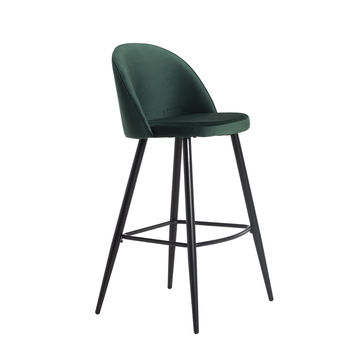 Vividitto - Extreme Velvet Kitchen Stool - Forest Green