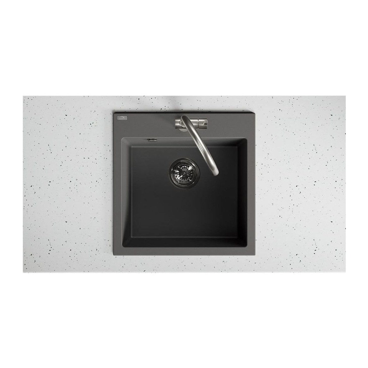 Laveo Alena 490 Granite Composite Kitchen Sink 1 Bowl - Grey (Volcano)