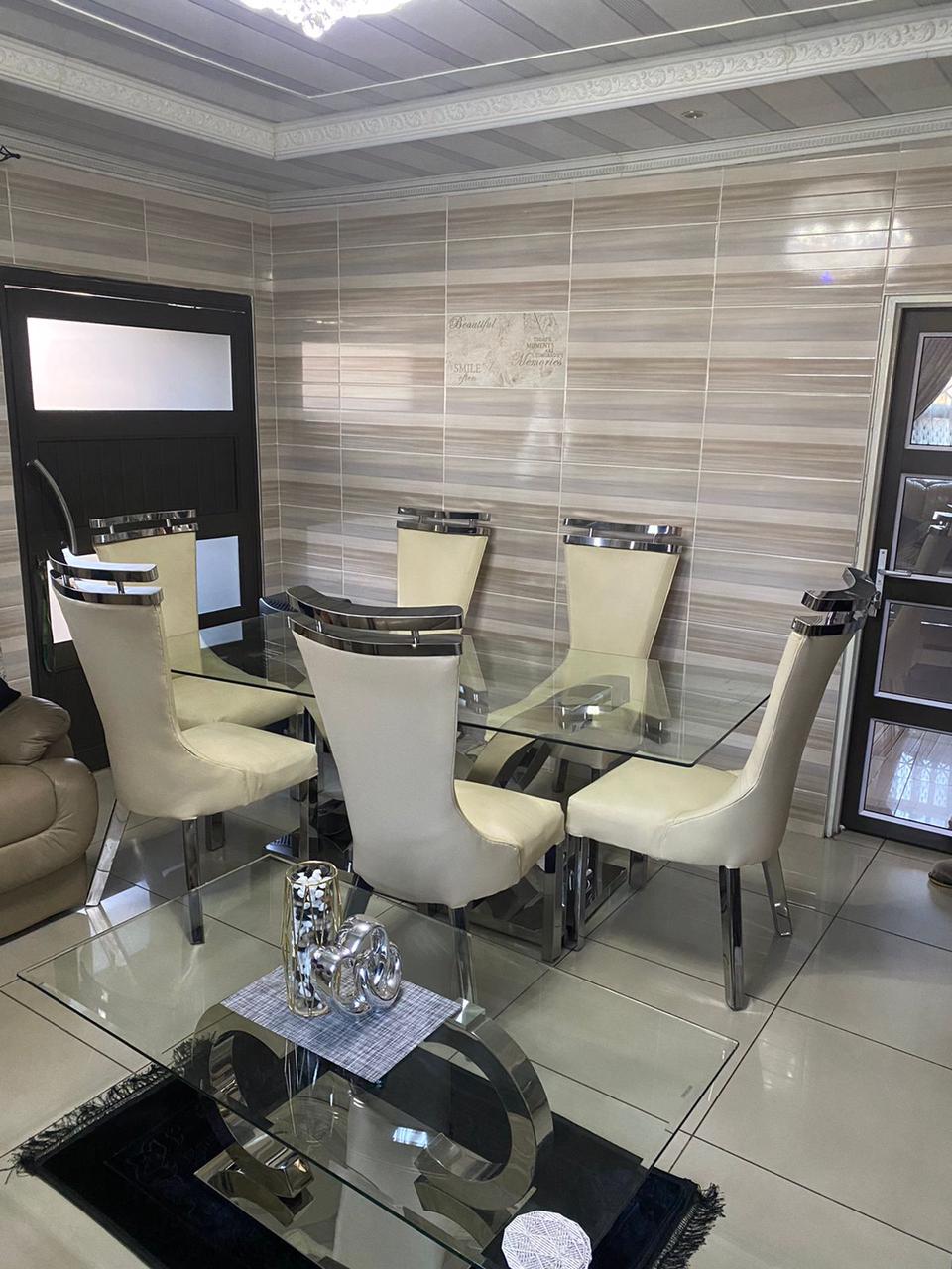 6 Seater Stainless Steel Dining Room Suite