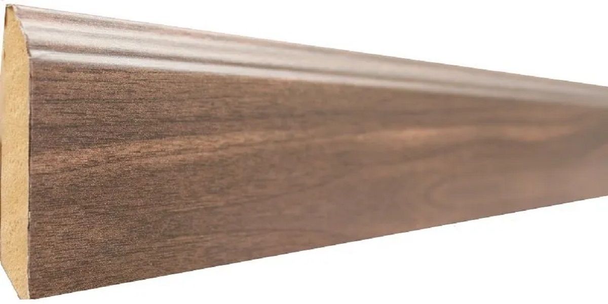 Skirting Walnut MDF Wrapped 100mm x 14mm x 2250mm