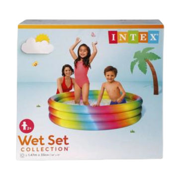 Intex Pool Rainbow Ombre 3 Ring 147X33Cm