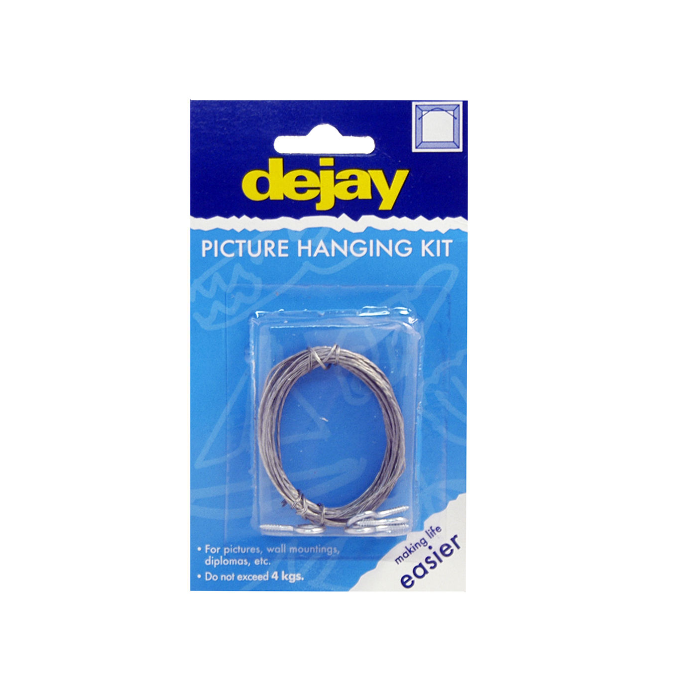 Dejay - Picture Wire - 2.5m - Wire + Eyes - 2.5m - A35