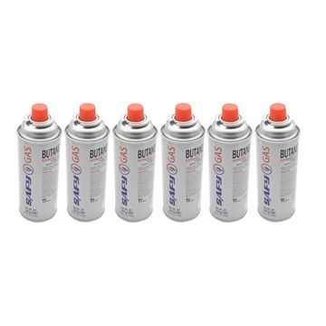 Pack of 6 - SAFY GAS - Butane Canisters 227g