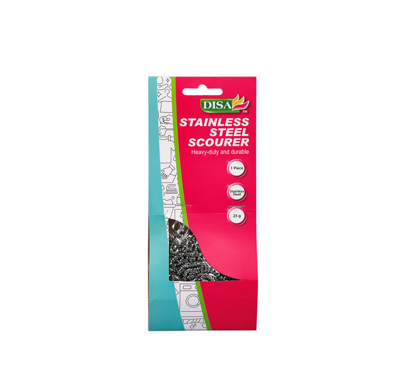 Scourer - Spiral Design - Stainless Steel - Silver - 10 Pack
