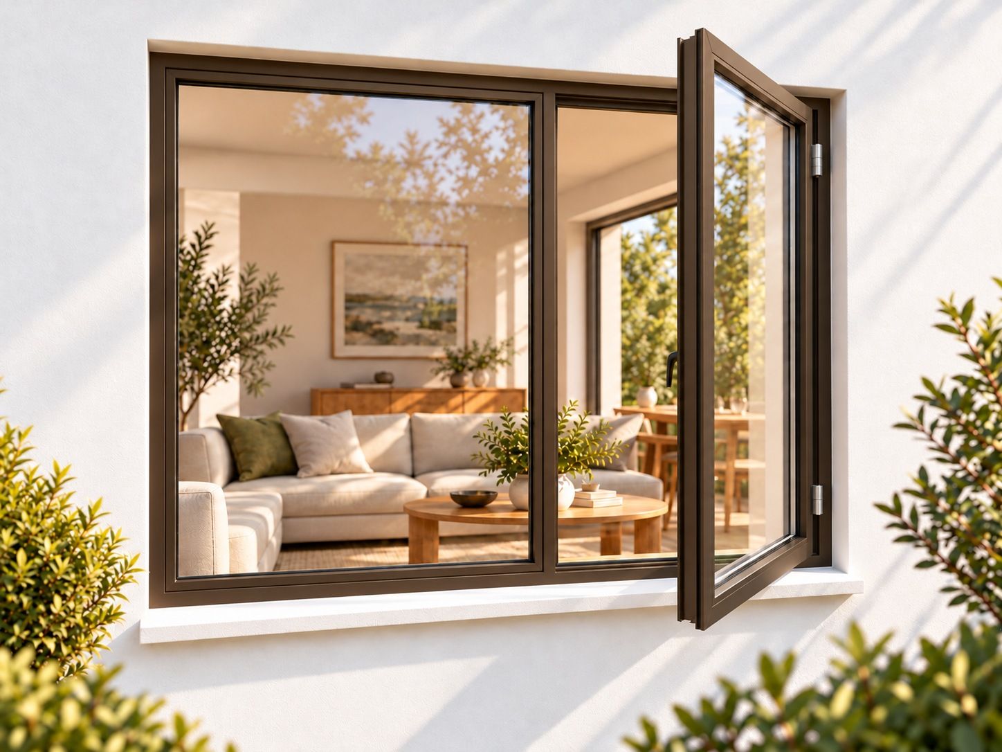 Kenzo Premium Side-Hung Aluminium Window - Bronze, 1500 900 mm, Right Side Opener