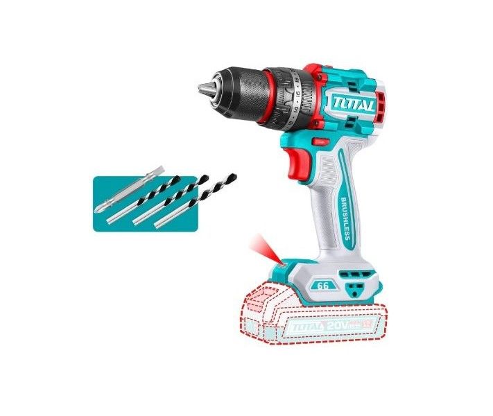Total Tools TIDLI206681 Impact Drill (1.3 cm Chuck Size)