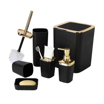6-Piece Bathroom Accessories Set - Black