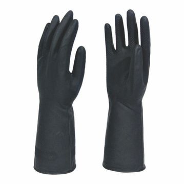 BLACK BUILDERS RUBBER GLOVES LARGE