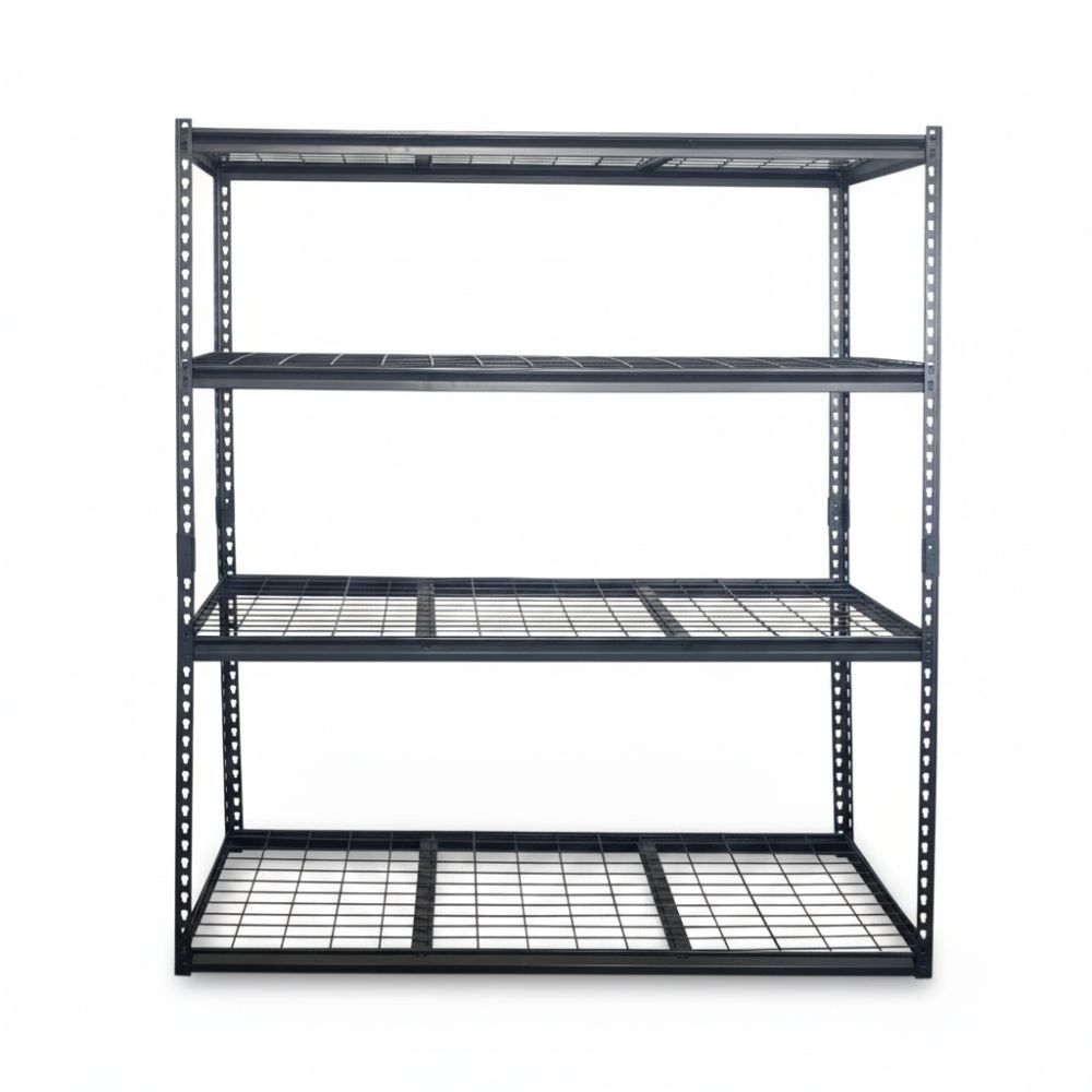 4 Tier Matt Black Heavy Grade Shelf