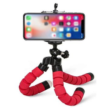 Universal Tripod 5.8 Inch Mobile Phone Holder - Red