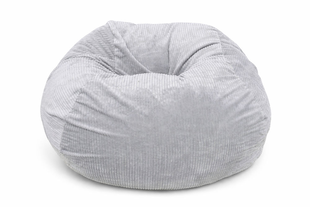 Luxury Corduroy Bean Bag Chair- Light Grey