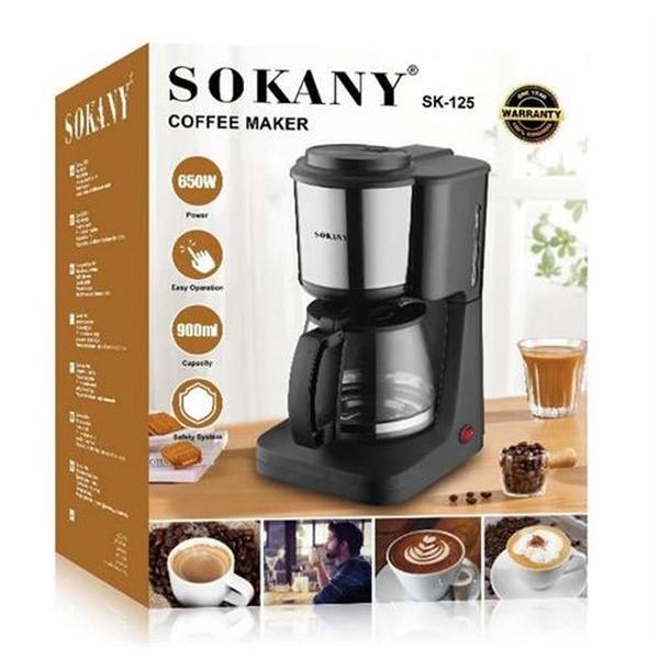 Sokany Black And Silver 900ml Coffee Maker