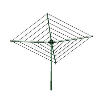 RIGGER Wash Line Rotary Windy Steel Green With Ground Spike/Anchor 30m