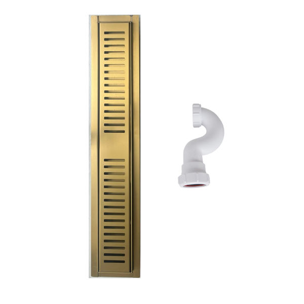 SHOWER CHANNEL + TRAP - 500MM - GOLD