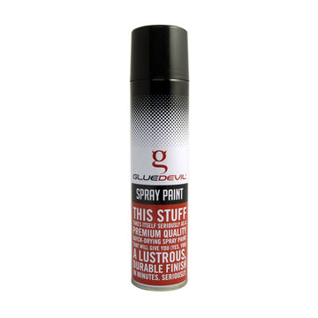 Glue Devil - Spray Paint - Satin Black - 300ml - 4 Pack
