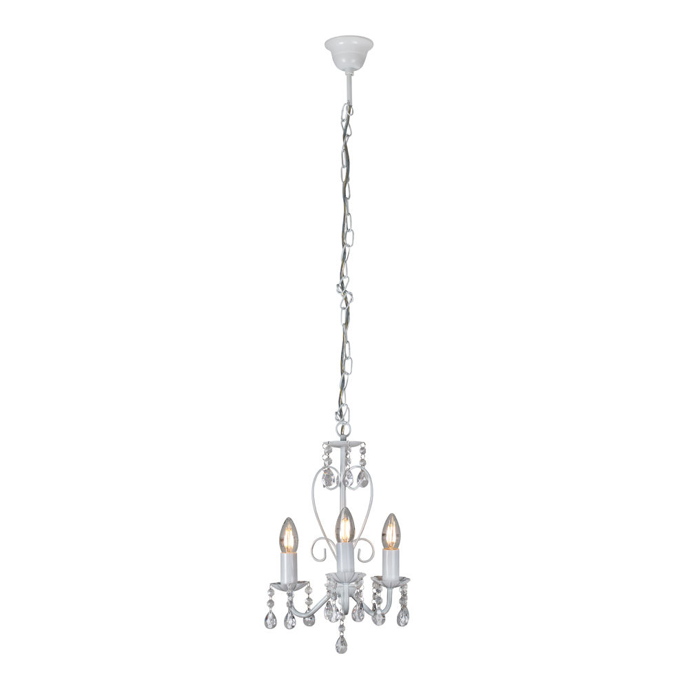 Cleo - 3 Lights - Chandelier - 255mm - White