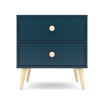 BAM! Impression Two Drawer Bedside Table - Petrol Blue