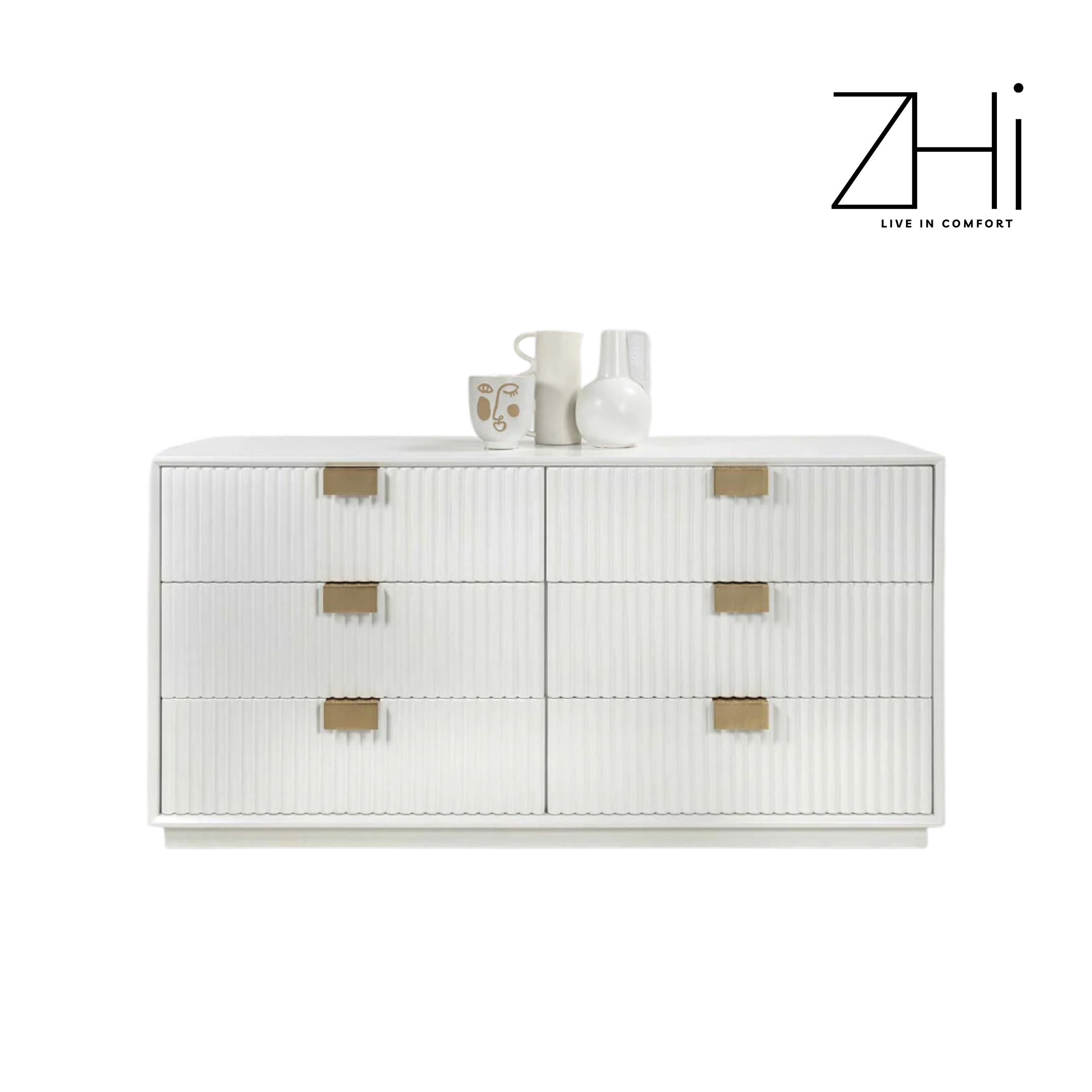 Ripple Luxe Six Drawer Dresser