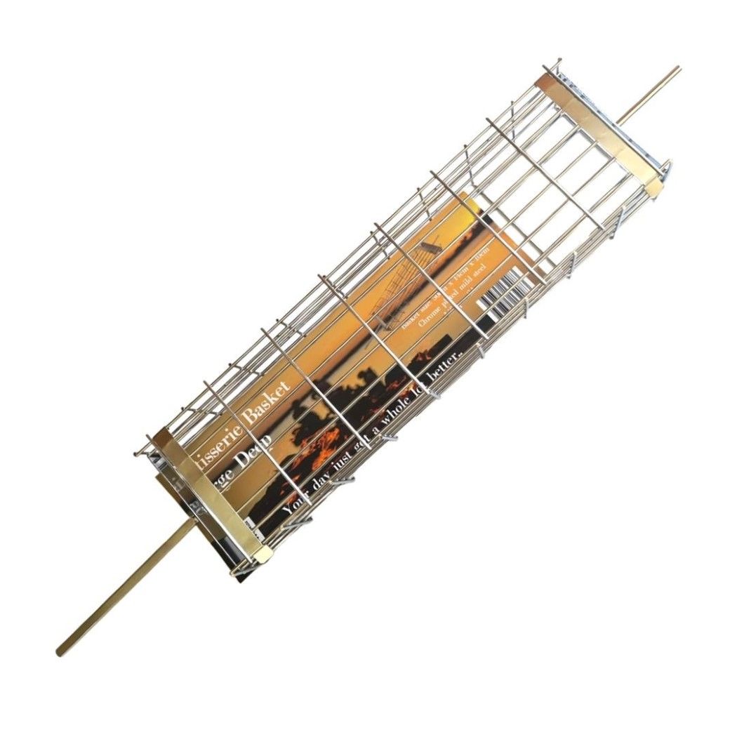 Lifespace Rotisserie Basket - Large Deep Adjustable - Chrome