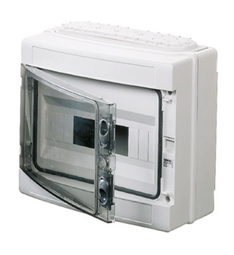 Surface DB 1x12M Smoked Door IP65