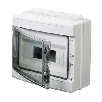 Surface DB 1x12M Smoked Door IP65