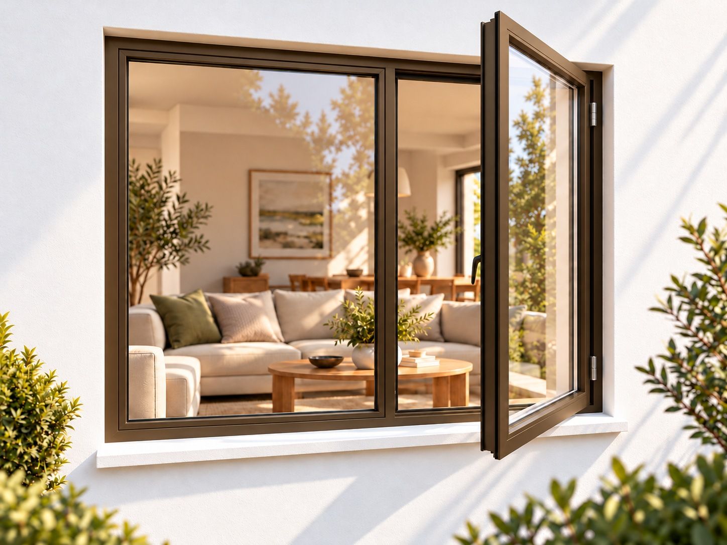 Kenzo Premium Side-Hung Aluminium Window - Bronze, 1500 1200 mm, Right Side Opener