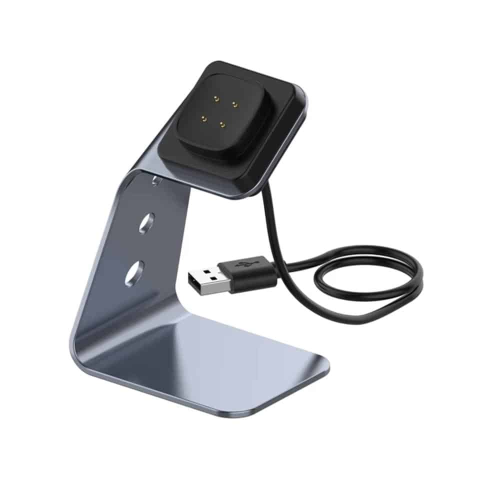 Killer Deals Fitbit Versa 3/Sense Aluminium Alloy Magnetic Dock Charger Stand - Grey