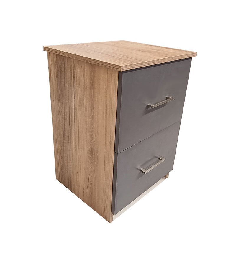 Cambridge 2 Drawer Pedestal - Sahara & Storm Grey