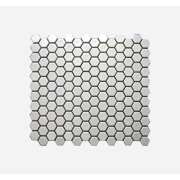 Mosaic Porcelain - Small White Hexagon - 300x260 (per sheet)