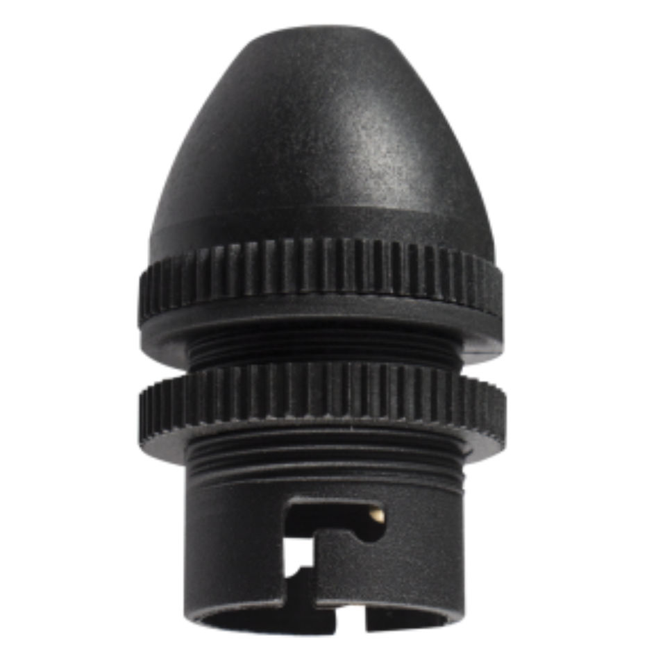 BC Black Plastic Lampholder with Ring