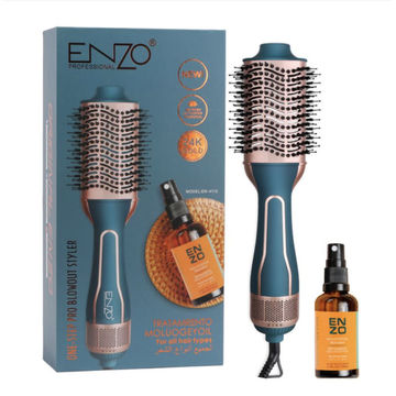 Enzo Hair Dryer and Blowout Styler with Moluogey Oil