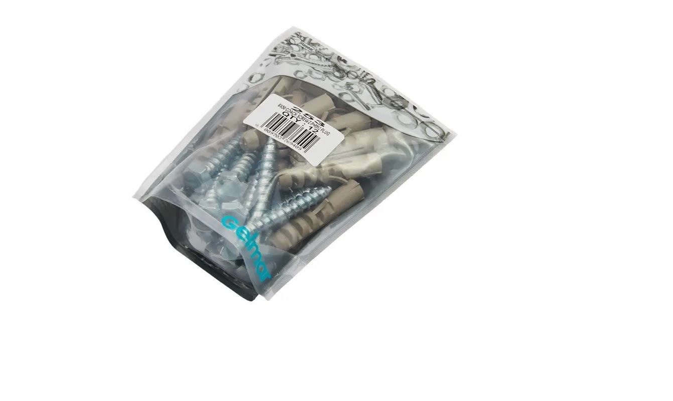 Coach Screws with Plugs, M8 x 50mm, 12 Pieces (4 pack) BY WOODLY