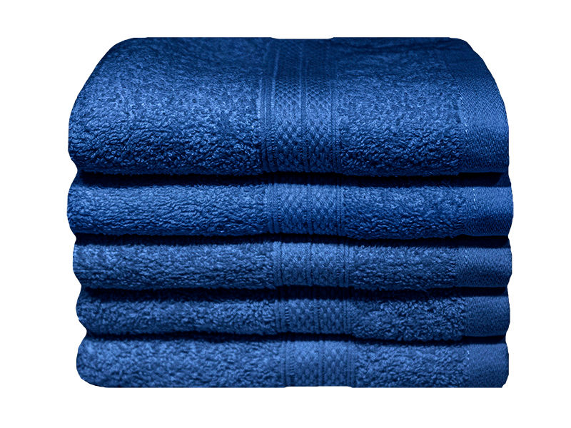 Plush 450GSM 30x50cms Guest Towels-05 Pc Pack-Estate Blue